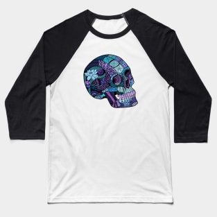 Blue Skull Baseball T-Shirt